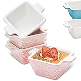 Mini Auflaufform Keramik 4er Set Stapelbar - Extra Hoch - Kratz und Schnittfest - Spülmaschinenfest