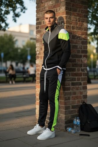 Image of SCREENSHOT Screenshotbrand Mens Hip Hop Slim Fit Track Pants - Athletic Jogger Bottom with Side Taping