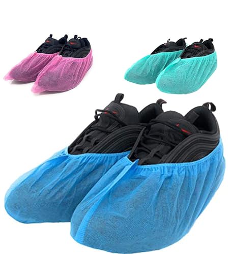AQASKIN Cubrezapatos desechables en Non-Woven Resistant 6 g. - Calzado desechable - (PPE) Equipo de protección personal - Limpieza del hogar, jardinería, entornos profesionales 1000 piezas Azul