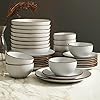 Stone Lain Brasa 32-Piece Dinnerware Set Stoneware, White