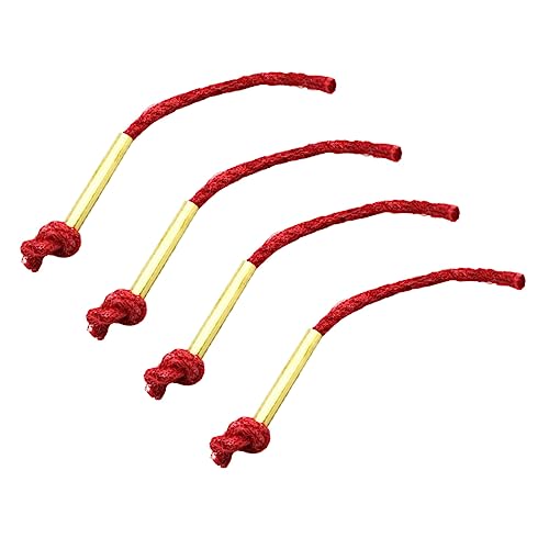 BESPORTBLE 4-Pack Red Rope Fire Starters for Campfires Survival Wax-Infused for Weatherproof Performance