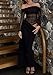 LETSVDO Women's Off The Shoulder Mesh Maxi Dress Long Sleeve Bodycon Ruched Asymmetrical Cutout Sexy Party Dresses