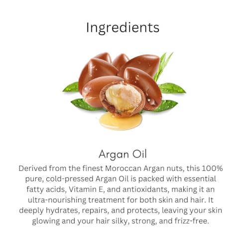 Image of Khadi Argan Oil For Skin & Hair 100ml | Pure & Natural Oil for Hair Growth & Nourishing Skin Care | Non Sticky, Paraben & Mineral Oil Free | For All Hair Types | Daily Use for Men & Women