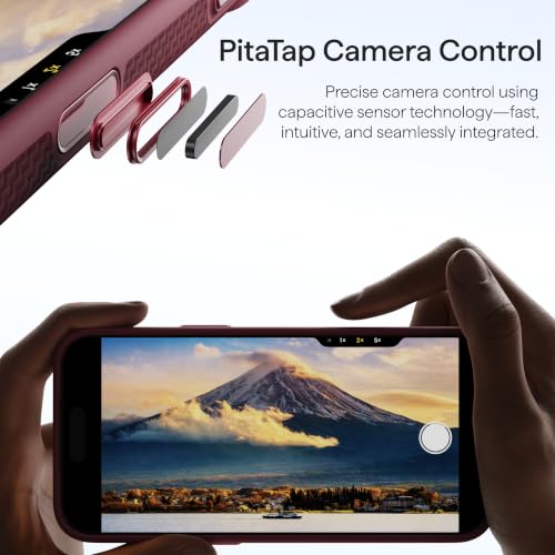 Image of pitaka for iPhone Pro Case 6.3 inch Refined Protection, Premium, Burgundy