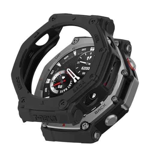 For Amazfit T-Rex 3 Pro 48mm/Amazfit T-Rex 3 P[X VR Jo[ YANMONGI یP[X ϏՌ Sʕی Ռz ȈՒE y ϋv یJo[ Amazfit T-Rex 3 Pro 48