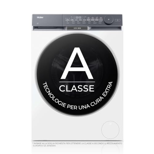 Haier X Serie 9 Asciugatrice 9 Kg a Pompa di Calore, Libera Installazione, Classe A, Twin Turbo, Ultra Sense 3D Tech, Wi-Fi e App hOn, Filtro 3in1, I-Refresh, 84.5x59.5x68 cm, Bianca – HD90-AQ387U1-IT