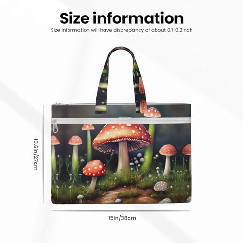Painting Mushroom Canvas Document Bag Briefcase For Professionals And Executives4