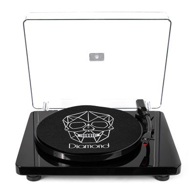 Vitrola Toca Discos Diamond Black Agulha Japonesa com software de gravação para MP3