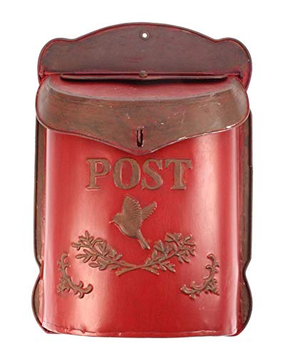 Buzón nostálgico de metal, aspecto antiguo, buzón de correo, estilo rústico, color...