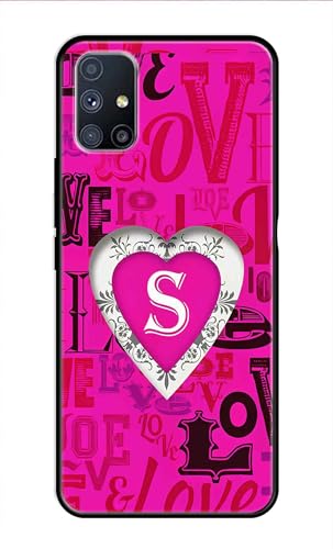 Image of Metal TPU Printed Back Cover for Samsung Galaxy A51 4G (Alphabet S -J1) 360 Degree Protection | Camera Protection -25092024(AR)