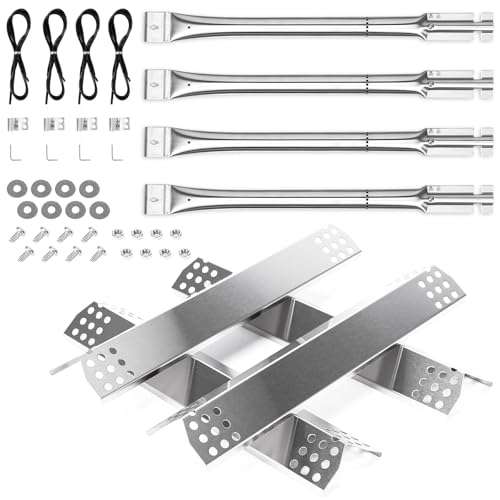 Replacement Parts for KitchenAid 720-0733/720-0733A/720-0954 Grill Parts Kit for KitchenAid 4 Burner Gas Grills 740-0781/740-0780/720-0745/720-0745B 4 Burners + Heat Plates + Igniter Electrode Kit
