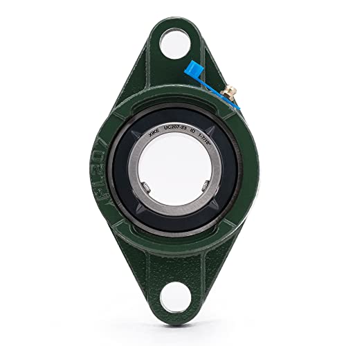 Image of XIKE 2 Pcs UCFL207-23 Bore 1-7 /16 inch Pillow Block Flange Mounted Ball Bearings.