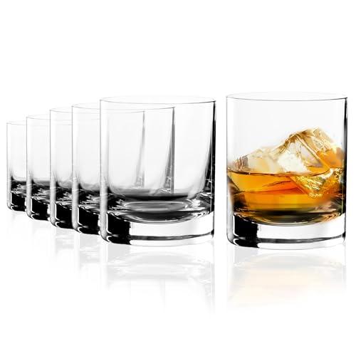 Stölzle Lausitz Whisky Gläser New York Bar 6er-Set 250 ml – Hochwertige Whisky Tumbler in zeitlosem Design – Whiskygläser aus bleifreiem Kristallglas – Spülmaschinen - & stoßfest, Made in Germany