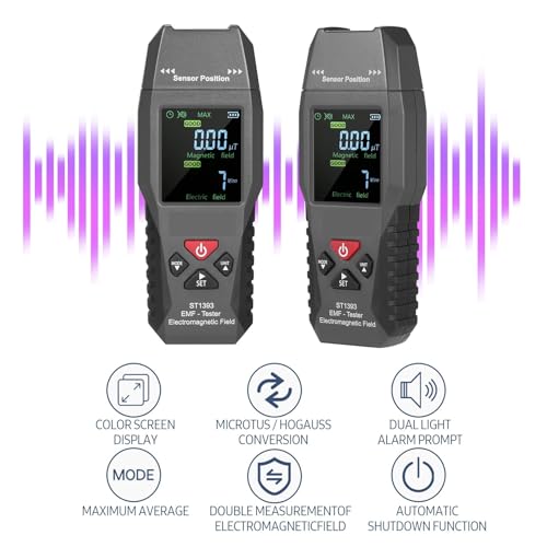 Detector EMF digital portátil ST1393 con LCD miniatura 3