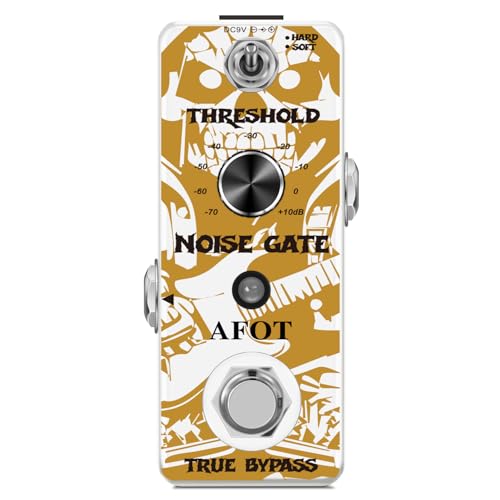 AFOT Noise Gate Pedal Noise Killer Guitar Pedal Noise Suppressor Effect 2 Modes for Electric Guitar and Bass True Bypass