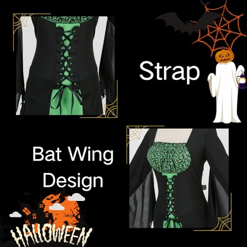 Colorful House Women Wicked Witch Costume, Purple Long Sorceress Classic Dress