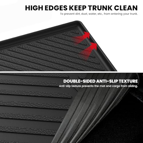 Image of LASFIT Trunk Mat for Chevy Suburban /GMC Yukon XL /Escalade ESV 2015-2020 | Only Yukon XL, Not Fit Yukon /Only Escalade ESV, Not Fit Escalade; Edge to Edge Coverage, Easy to Wash