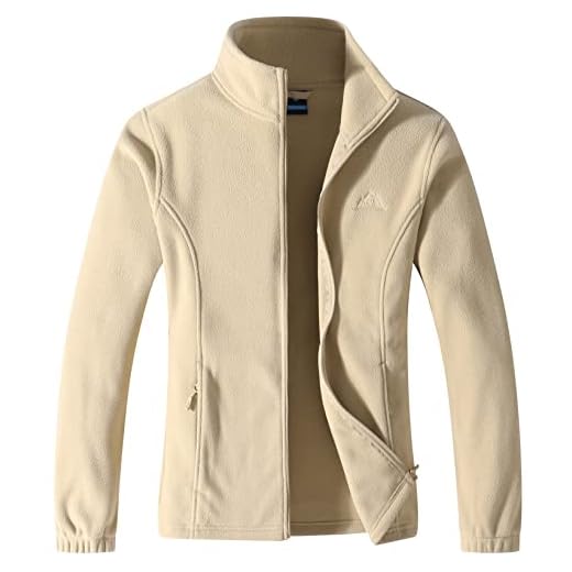 GIMECEN Women's Lightweight Full Zip Soft Polar Fleece Jacket Outdoor Recreation Coat With Zipper Pockets