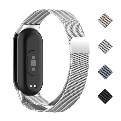 [PinnWaa] �o���h Xiaomi Smart Band 10/ 9/ 8 �Ή� �X�g���b�v ���� �X�e�����X�� �r���v�x���g �}�O�l�b�g�� Mi Band 9/8 �X�g���b�v �����x���g �������� �j�����p (�V���I�~ �X�}�[�g�o���h10/9/8�p