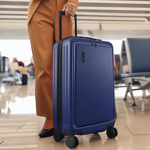 Image of 24 Inch Luggage with Spinner Wheels, Hard Shell Suitcase with TSA Locks for Luggage, Travel Large Suitcase, Expandable Hard Shell Suitcases, Navy