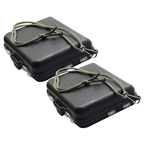 SUPVOX 2Pcs Portable Fishing Tackle Boxes Multifunctional Fish Hook Storage Organizers Removable Dividers Convenient Fishing Gear Supplies for Anglers