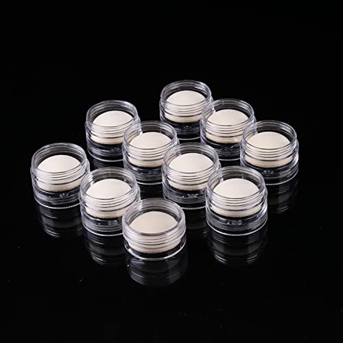 Image of 20 PCS Stackable Plastic Containers, 19x3.5cm / 7.5X.5inClear Storage Box Round Organizer Jars for Beads, Buttons, DIY Art CraftJewelry Nail Accessory