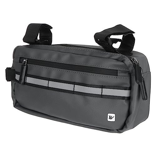 GALPADA 1Pc Cycling Storage Bag Waist Bag for Bicycles Reflective Handlebar Pouch for Riding for Essentials Wallet Tools Grey