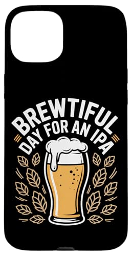 Día cervecero para una celebración de Vidrio de lúpulo de Cerveza IPA Carcasa para iPhone 15 Plus