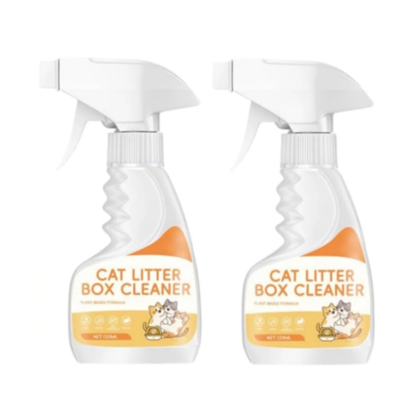 Odor-Free Cat Litter Box Cleaning Spray,Cat Litter Box Cleaner (2pcs)