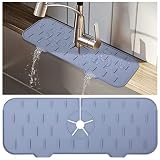 Faucet Splash Guard, Silicone Sink Faucet Splash Guard Mat, Faucet Handle Drip Catcher Tray, Kitchen