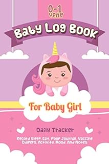 Baby Log Book For Baby Girl: Daily Tracker to Record Sleep, Eat, Poop Journal, Vaccine, Diapers, Activity, Mood and Notes for your newborns or little ... to keep your Baby Information in one Place.