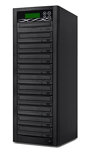 Bestduplicator Pro HD Series - 10 Target External Disc DVD/CD Duplicator with 500GB Hard Disk Drive,built-in 24X BD Certified Burners