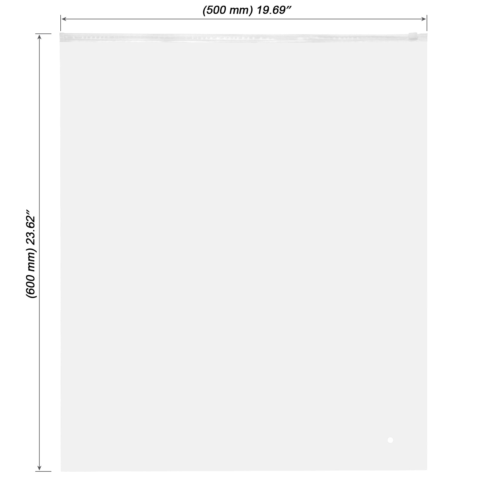 MOUYAT 50 bolsas transparentes con cierre de cremallera grandes, bolsas de almacenamiento de plástico de 50 x 60 cm, bolsas con cierre hermético para ropa, edredones, ropa voluminosa, mantas