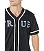 True Religion Men's Ss Interlock Baseball Jersey, Jet Black, M