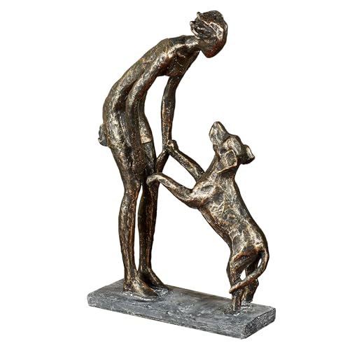 Escultura de Mesa Perro en Resina Texturizada