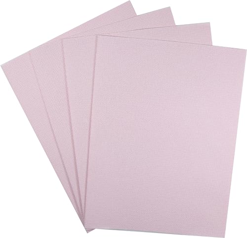 Image of KCS 4 pc of 12 inch x 18 inch 14CT Counted Cotton Aida Cloth Cross Stitch Fabric (Pink)