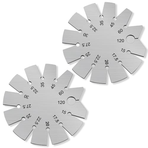 2 Pcs Stainless Steel Bevel Angle Gauge, Ax Angle Gauge, Measure 15-120 Degree for Measuring Knife Angle