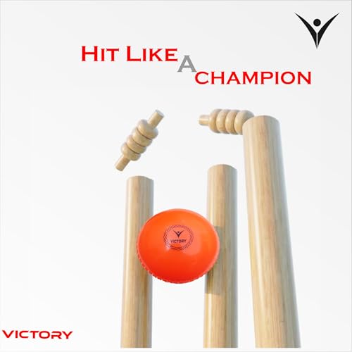 Image of Victory T-20 Synthetic Cricket Ball for Tournament and Street Match - Wind Ball (Orange)