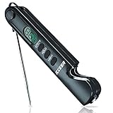 Digital Meat Thermometer Instant Read with Flashlight/Backlight LCD/Magnet for Cooking Food Baking Candy Milk BBQ Grill Smoker Thermometer(No Battery)