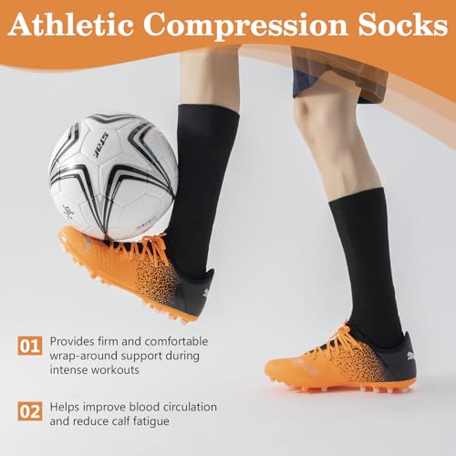 Over-the-Calf Compression socks, Football Baseball Soccer Socks for Men/Women/Youth, With Cushioned&Moisture Wicking2
