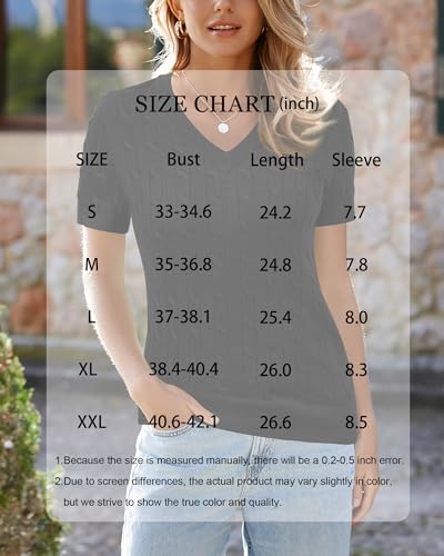 Image of Arach&Cloz Women's Wool Blend Spring Summer Lightweight Business Casual Sweater Tops 2026