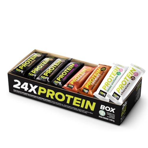Protein Box biO2 - Caixa Mista com 24 Barras de Proteína, 8 sabor...