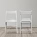 Casual Home Wooden Folding Chairs 2-Pcs Set - White