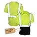 RUGGED BLUE ANSI Class 2 Black Bottom T-Shirt | High Visibility Shirts for Men | Made of Durable Polyester | Hi-Vis Shirts with Reflective Striping for Low-Light or Nighttime Visibility | Yellow