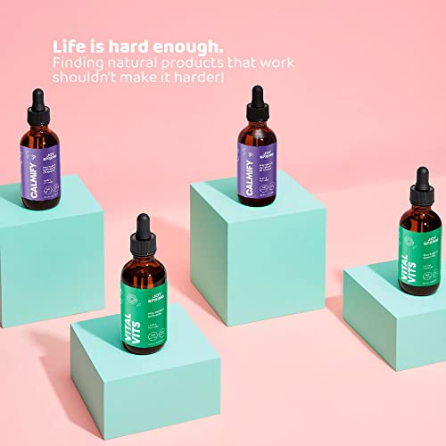 Joyspring Vital Vits & Calmify Supplement Set - Natural Daily Herbal Drops - Fill In Dietary Gaps - Back To School Bundle - Promote Relaxation In Every Situation - Comes In A Convenient Liquid Form W #TOP7