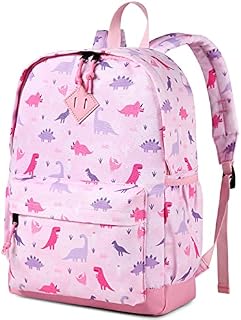 VASCHY Kids Backpack, Backpack for Boys and Girls Cute Animal School Bag Children's Rucksack for Kindergarten, Daily with Bottle Pockets (Dinosaur)