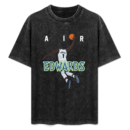 Anthony Edwards Air Jersey - Camiseta unisex para hombre, color negro, Negro, 3XL