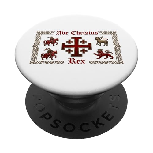 Royaume de Jérusalem : AVE Christus Rex PopSockets PopGrip Adhésif