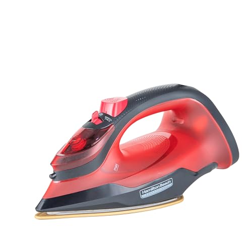 Image of Hamilton Beach Helios 3-in-1 Steam Iron with iSense Tech, (No Burn Guarantee), 5-Year Soleplate Warranty, 120g Turbo Steam, 30g Continous Steam, Steam Iron for Clothes, No Fabric Selector