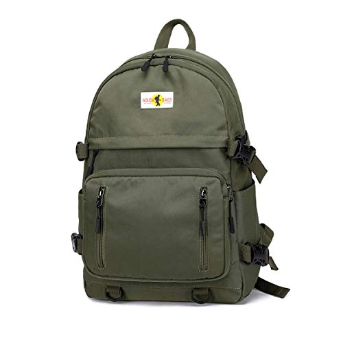 Review Product misognare Casual College Book Bag Durable Laptop Backpack Lightweight School Bag for Teen Boys (Green)
